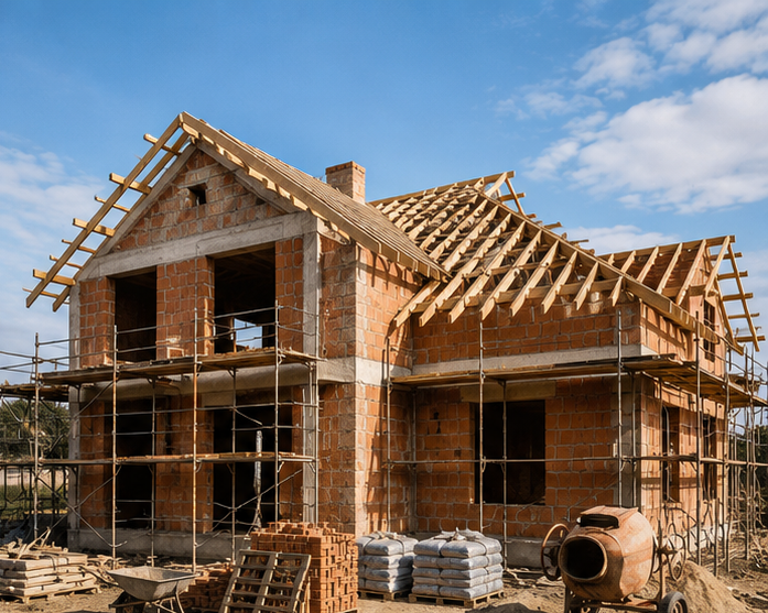 Casă în construcție